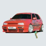Rieger Tuning Side Skirt Set Golf Mk3