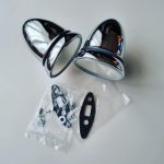 Torpedo style Chrome cup mirror