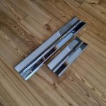 Staineless steel door sill set for Golf Mk3. For 4 door version. Mounts with double sided adhesive. Brand new.