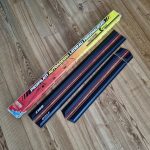 NOS Golf Mk2 Red stripe protective moulding set for 4 door version.