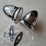 Torpedo Style Chrome Cup Mirror Set